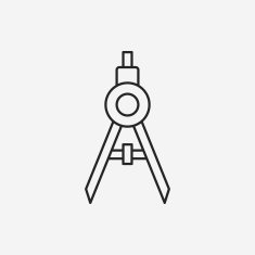 Stationery compasses line icon N9