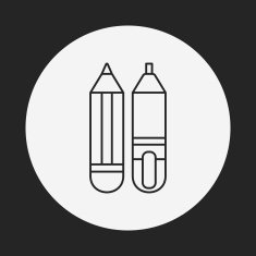 pen pencil line icon N23