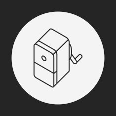 Pencil sharpener line icon N11
