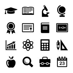 Education Icons Set Vector