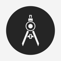 Stationery compasses icon N6