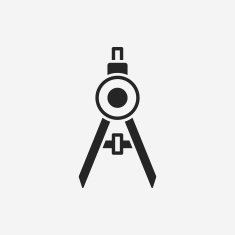 Stationery compasses icon N9
