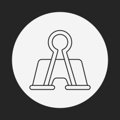 Clip line icon N19
