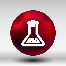 Chemical flask icon laboratory glass beaker lab vector N14