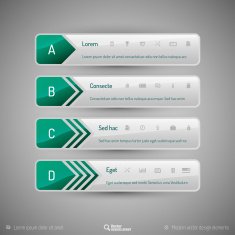 Modern tabs as design elements Business symbols N23