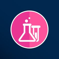 Chemical flask icon laboratory glass beaker lab vector N15