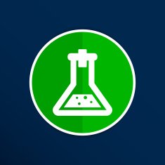 Chemical flask icon laboratory glass beaker lab vector N16
