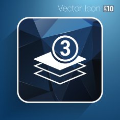 Elegant pyramid multiple layer element icons business N3