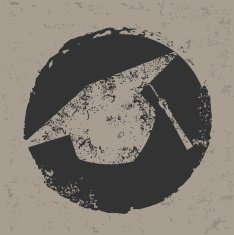 Hat of education design grunge concept vector