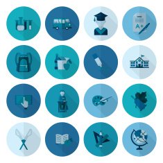school and education icons N528