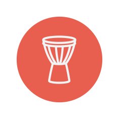 Timpani thin line icon