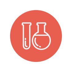 Test tube thin line icon N2