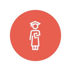 Graduation thin line icon