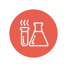 Test tube and beaker thin line icon N2