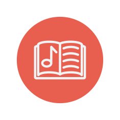 Musical book thin line icon