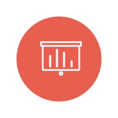 Projector roller screen thin line icon