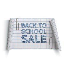 Back to School Sale curved paper banner N2
