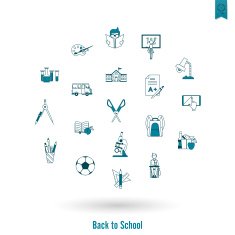 school and education icons N560