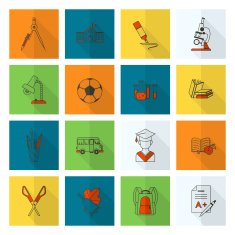 school and education icons N589