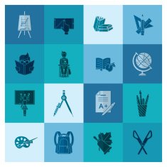 school and education icons N597