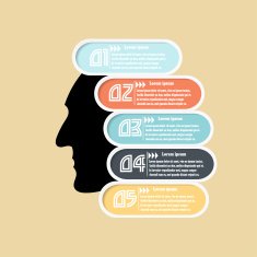 Abstract silhouette of a man's head Basis for infographics