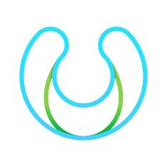 U letter line logo
