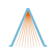Letter A line logo N3