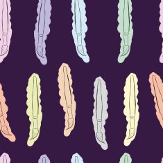 The seamless painted brushes