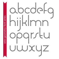 Elegant black and white slim lowercase letters calligraphic