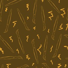 Seamless brown contour brushes