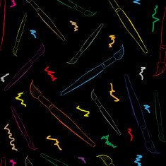 Seamless brushes on the black