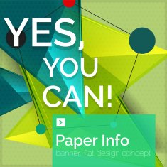 Flat design square banner with slogan N21