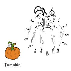 Numbers game fruits and vegetables (pumpkin) N2