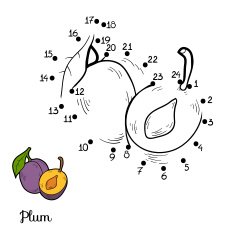 Numbers game fruits and vegetables (plum) N2