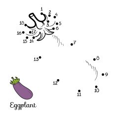 Numbers game fruits and vegetables (eggplant) N2