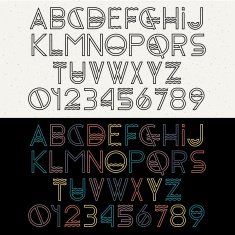 Alphabet letters and numbers