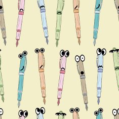 Seamless big-eyed emotional pens