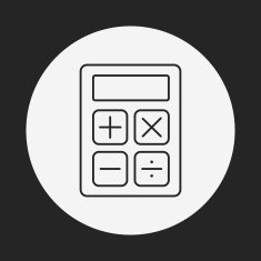 calculator line icon N8