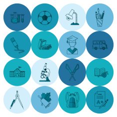 school and education icons N611
