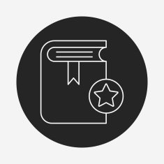 media book line icon