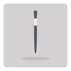Vector of flat icon paintbrush N3
