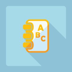 Flat modern design with shadow notebook