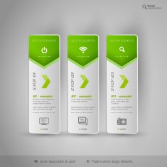 Modern tabs as design elements Business symbols N24