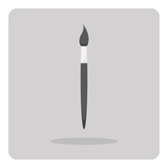 Vector of flat icon paintbrush N4