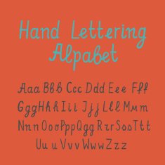 Hand lettering alphabet