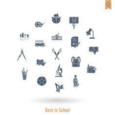 school and education icons N642