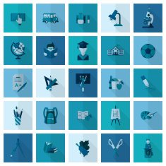 school and education icons N649