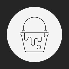 Pigment paint line icon N8