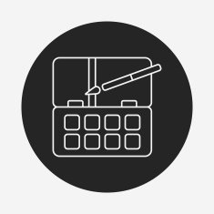 Palette line icon N10