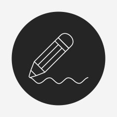 pencil line icon